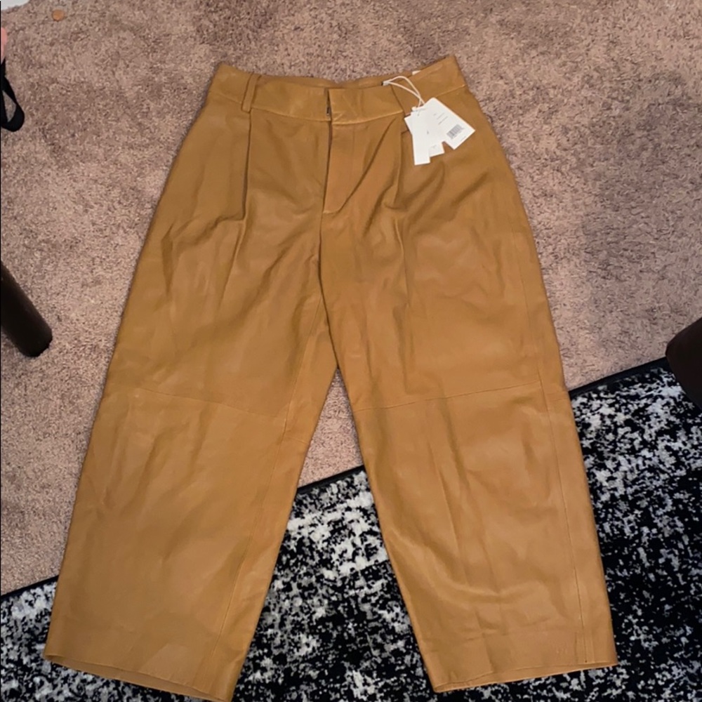 Real leather pant